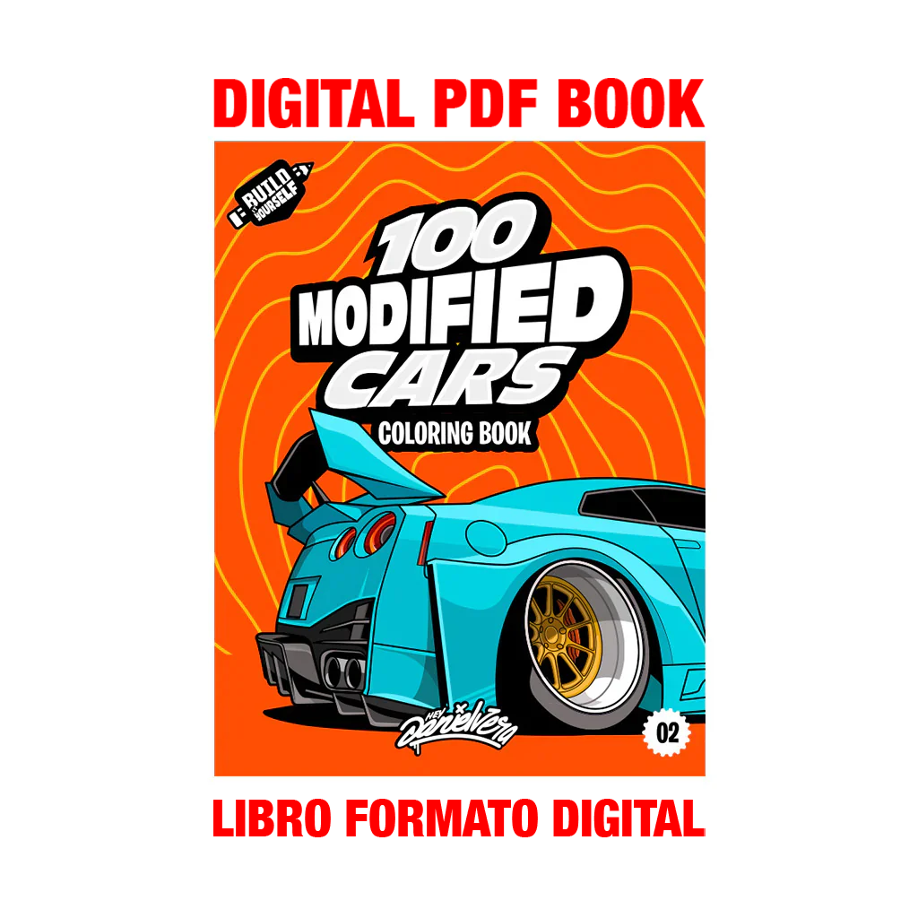 (DIGITAL VERSION) - 100 MODIFIED CARS COLORING BOOK